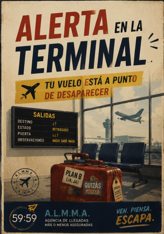 Cartel de Alerta en la Terminal